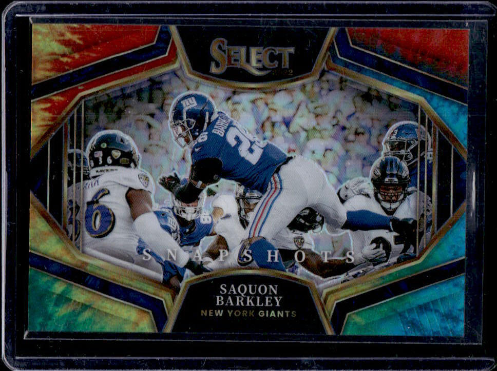 2022 Panini Select Saquon Barkley Snapshots Tie-Dye Prizm #25/25 Giants