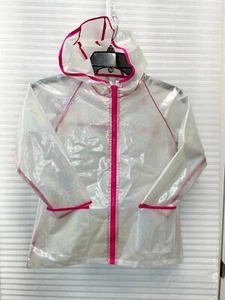 Western Chief Ombre Rainbow Iridescent Hooded Rain Jacket Girl's Size 5 - Picture 1 of 10