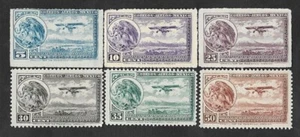 SE)1929-34 MEXICO COAT OF ARMS AND FLYING PLANE 5C SCT C20 MINT, 10C SCT C21 MI - Picture 1 of 1