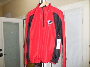 Neu mit Etikett Atlanta Falcons NFL Herren Viertel-Reißverschluss Druckknopf-Windjacke M L X $ 99 Einzelhandel - Bild 1 von 3
