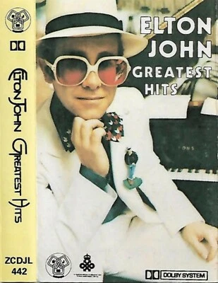 Elton John ‎Greatest Hits CASSETTE ALBUM ROCK POP Green Cassette ZCDJL 442 - Image 1 of 4