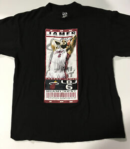 Miami Heat Lebron James Men’s xL Unisex T-shirt -NBA Majestic