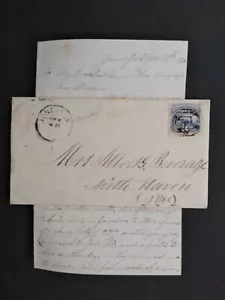 Maine: Jonesboro 1870 #114 Brief, Washington County bis North Haven, Maine - Bild 1 von 7