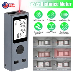 40M Electronic Laser Rangefinder Protractor Digital Inclinometer Angle Measure - - Picture 1 of 10