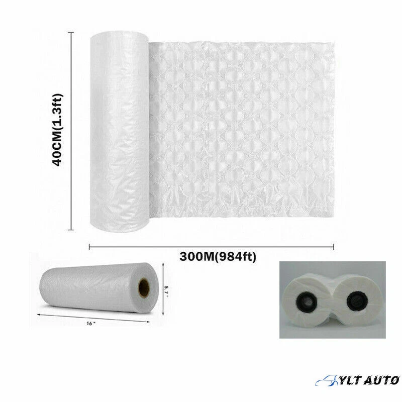 2 Roll 984ft x16" Air Cushion Machine Film Bubble Pillow Packaging Padding - Image 1 of 4
