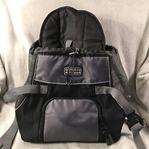 Kyjen Outward Hound Carrier Backpack For Small Dog Cat Black & Grey