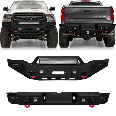 Vijay For 2007-2013 Toyota Tundra New Front/Rear Bumper W/Winch Plate&LED Lights Foto 1 de 4