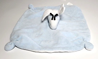 Burts Bees Bebé Pequeña Manta de Seguridad Azul Blanco 11" x 9.5" Foto 1 de 4