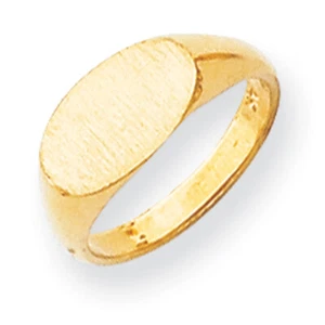 14k Yellow Gold Signet Ring RS246 Size 4 - Picture 1 of 1