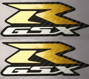 2 x Suzuki GSX-R 600 750 1000 1300 • Aufkleber • Sticker • Gold auf Carbon • s12 - Bild 1 von 2