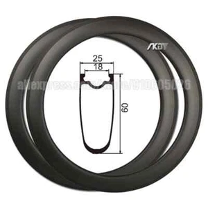 700C Road Bike Carbon Rims Rim/V Brake 20/24 Holes 3K Tubeless Cycling Wheel - Picture 1 of 13