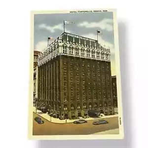 AK Hotel Fontenelle Omaha Nebraska Leinenkarte C590 - Bild 1 von 2