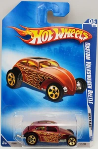CUSTOM VOLKSWAGEN BEETLE Red 2009 Hot Wheels #121 Heat Fleet Mattel - Picture 1 of 7