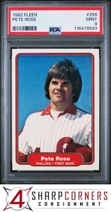 1982 FLEER #256 PETE ROSE PHILLIES PSA 9 - Picture 1 of 2