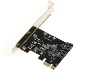 Pcie 3.0: Controller SATA 6GB 2 Ports Chipset JMB582 - High Low Profile - Picture 1 of 3