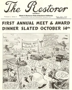 THE RESTORER - MODEL A RESTORERS CLUB SO CAL - 1956 SEP/OCT - Vol 1 No 3 REPRINT - Imagen 1 de 1