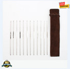 12 pcs set Ergonomic Aluminium Crochet Hook Single Head DIY Knitting Needle Tool
