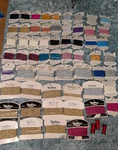 Metallic Thread For Needlepoint Lot Of 59 Cloisonne Metallique 24K Fyre ++ READ - Picture 1 of 21