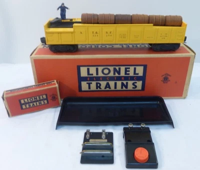 Lionel Postwar Original #3562-50 Operating Barrel Car, Painted Yellow, OB, NR - Image 1 of 4