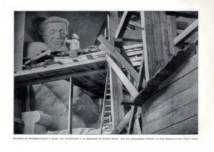 Lavori di costruzione Battaglia delle Nazioni monumento Lipsia XL stampa artistica/fotografia 1912 - Foto 1 di 3