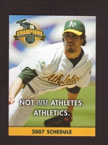 Oakland Athletics Dan Haren 2007 Pocket Schedule KXBX - Picture 1 of 2