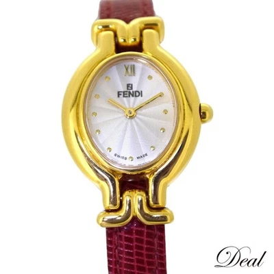 FENDI 640L Oval Quartz Ladies Watch Change Belt [Used] - image 1 of 4