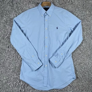 Ralph Lauren Performance Button Down Hemd Herren Medium Slim Fit Stretch Blau - Bild 1 von 3