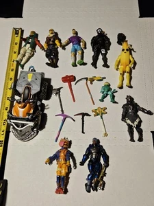 Lot of 9 Jazwares Fortnite 4" Action Figures + Accessories Vehicle Weapons - Picture 1 of 14