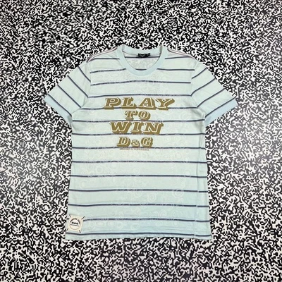 Camiseta a rayas estilo lujo vintage Y2K Dolce Gabbana D&G Foto 1 de 4