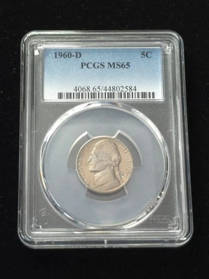 1960-D Jefferson Nickel PCGS Graded MS65 #44802584 - Image 1 of 4