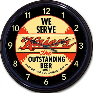 Kaier Brewing Co Mahanoy PA Beer Coaster Wall Clock Kaier's Ale Lager Brew 10" - Picture 1 of 1