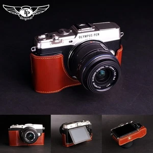 Handmade Genuine real Leather Half Camera Case bag cover for Olympus EP5 E-P5 - Picture 1 of 1