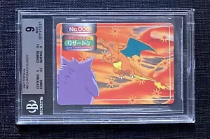 Pokemon BGS 9 Charizard & Gengar Topsun 1997 Glossy #6 Japanese - Bild 1 von 2