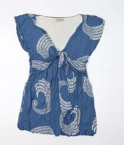 Love Label Womens Blue Paisley Viscose Blend Blouse Size 12 - Picture 1 of 12