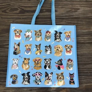 TJ Maxx Reusable Shopping Bag Tote Dogs Doggie Dogs of the World Colors 🦴 🍓
