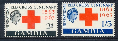GAMBIA 1963 RED CROSS CENTENARY SG191/192  MNH Cover