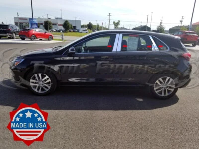 fit:2018-2020 Hyundai Elantra GT Hatchback 8Pc Pillar Post Trim Door Cover - Image 1 of 2