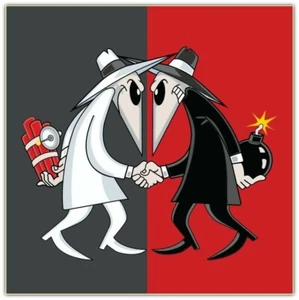 Spy vs. Spy KGB CIA Car Bumper Window Locker Sticker Decal 4.5"X4.5" - Picture 1 of 1