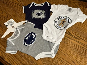 Penn State Nittany Lions NCAA Boy's 3-Pack Bodysuit / NWT - Picture 1 of 7