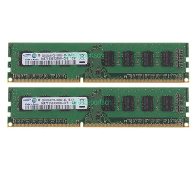 4GB 2PCS 2GB 2RX8 PC3-8500U DDR3 1066MHz DIMM Memory Desktop RAM For ACER #11 HJ - Image 1 of 4
