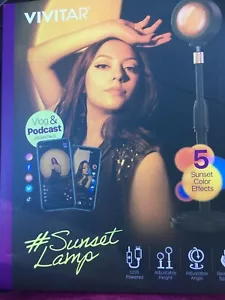 Vivitar Sunset Lamp USB Remote 5 Sunset Color Effects Adjustable Vlog & Podcast - Picture 1 of 2