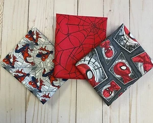 Tela 3 cuartos de grasa FQ edredón algodón Spiderman Marvel azul negro rojo superhéroe - Imagen 1 de 4