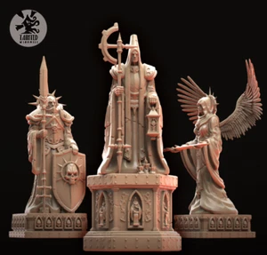 imperial Gothic Statues 100mm  (1) Qty 3 model - Picture 1 of 1