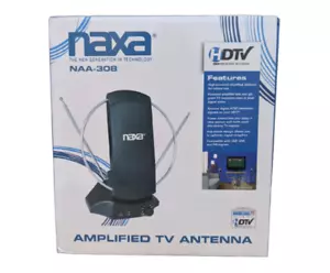 Naxa NAA-308 High-Powered Amplified ATSC/HDTV/FM Indoor TV Antenna NIB - Picture 1 of 5