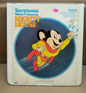 Terrytoons Vol 1 Mighty Mouse RCA CED VideoDisc Deputy Dawg Heckle & Jeckle - Imagen 1 de 2