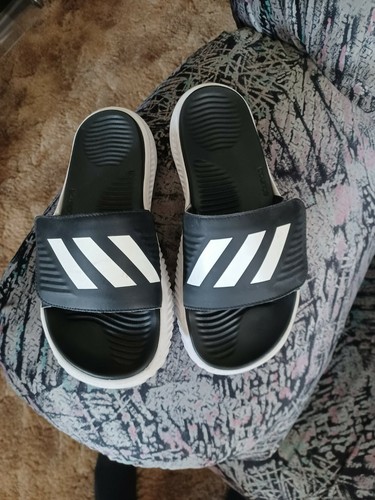 ADIDAS CLOUDFOAM SLIDES DA UOMO NERO TAGLIA 7 EUC