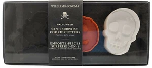 Williams-Sonoma Halloween 3-in-1 Filled Cookie Cutters Bat Pumpkin Skeleton - Picture 1 of 4