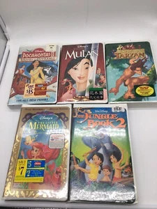 Brand New In Packages Walt Disney VHS Lot Of 5 Classic Movies - Imagen 1 de 2