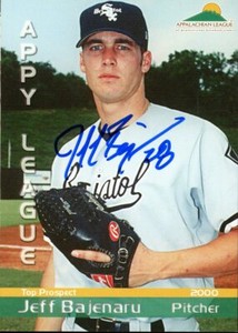 2000 Bristol White Sox JEFF BAJENARU Signed Card autograph AUTO dbacks