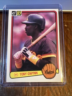 Tarjeta de béisbol Donruss Tony Gwynn Rookie RC 1983 #598 San Diego Padres Salón de la fama casi nueva-como nueva Foto 1 de 4